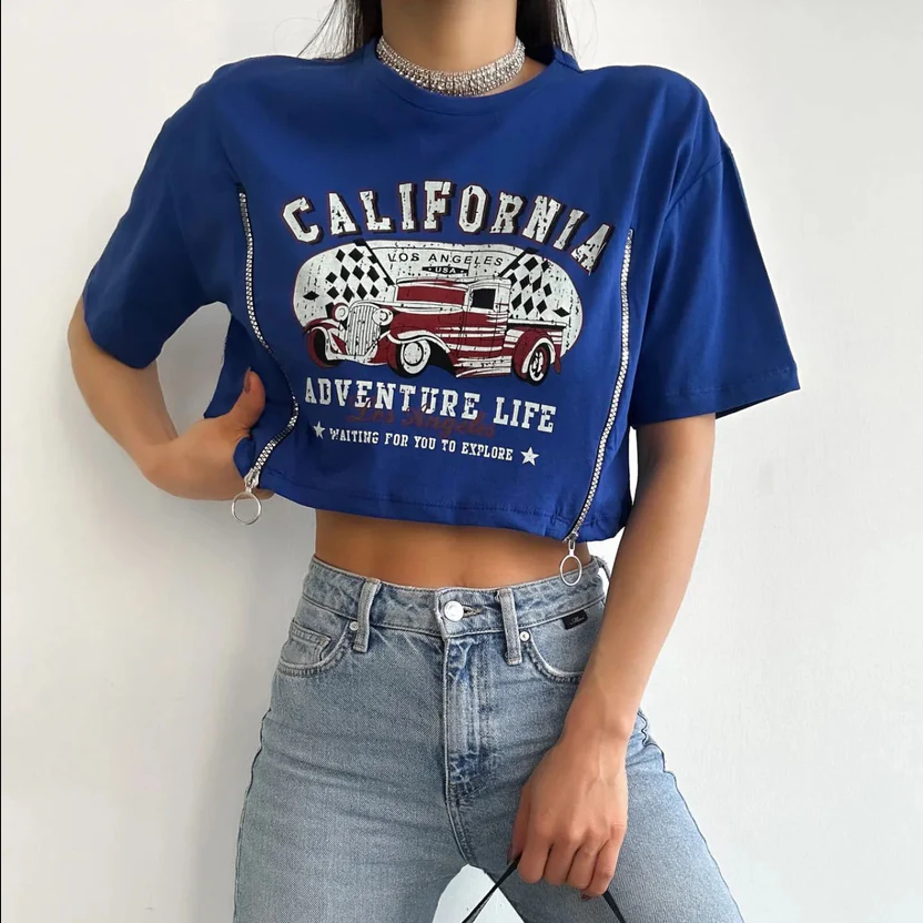 Trendy Versatile Women T-Shirt Slim Fit Cotton Casual T Shirt for Women Fashion Top