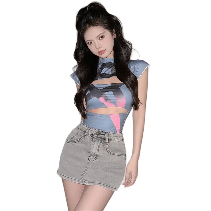 Retro Slim Top for Women Vintage Style Polyester Fashion